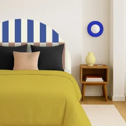 99Deco Tête de lit - Rythmo - intissé 225g/m² - pré-encollé - Bleu - 110x180cm Hot