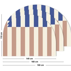 99Deco Tête de lit - Rythmo - intissé 225g/m² - pré-encollé - Bleu - 110x180cm Hot