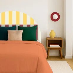 99Deco Tête de lit - Rythmo - intissé 225g/m² - pré-encollé - Rouge - 110x180cm