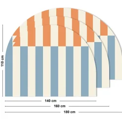 99Deco Tête de lit - Rythmo - intissé 225g/m² - pré-encollé - Orange - 110x140cm