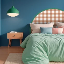 99Deco Tête de lit - Vichy - intissé 225g/m² - pré-encollé - Rouge - 110x160cm