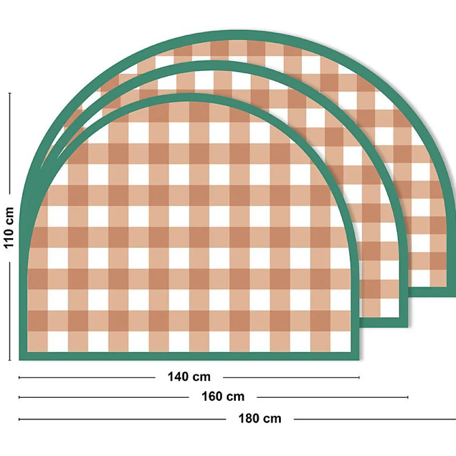 99Deco Tête de lit - Vichy - intissé 225g/m² - pré-encollé - Rouge - 110x160cm
