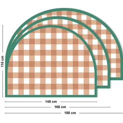 99Deco Tête de lit - Vichy - intissé 225g/m² - pré-encollé - Rouge - 110x180cm Best