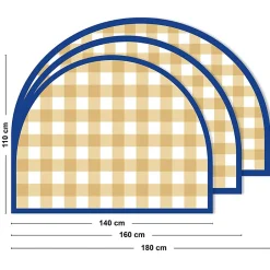 99Deco Tête de lit - Vichy - intissé 225g/m² - pré-encollé - Jaune - 110x160cm Sale
