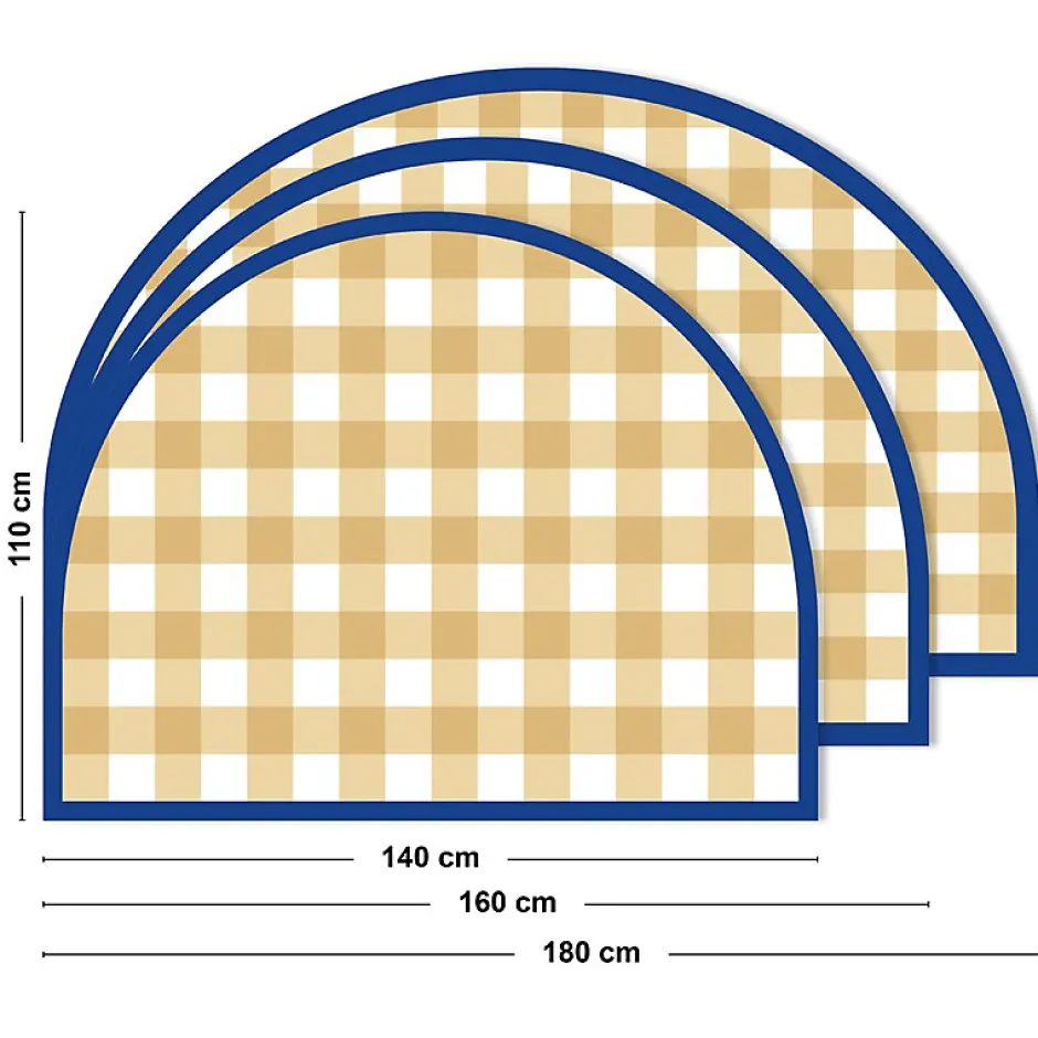 99Deco Tête de lit - Vichy - intissé 225g/m² - pré-encollé - Jaune - 110x160cm Sale