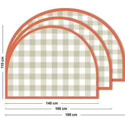 99Deco Tête de lit - Vichy - intissé 225g/m² - pré-encollé - Vert - 110x160cm