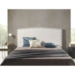 Eccox Tête de lit Ambar en similicuir blanc pour lit 80 115x115x8. Sale