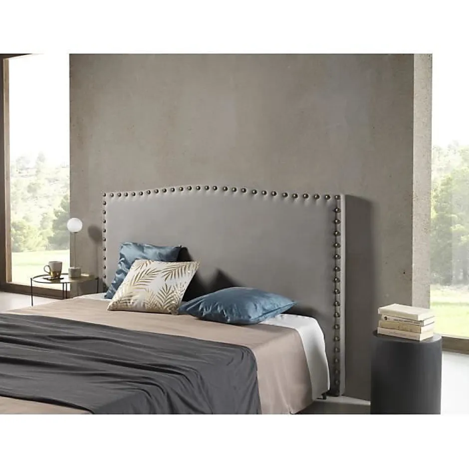 Eccox Tête de lit Ambar en tissu gris pour lit 105 115x115x8. Sale
