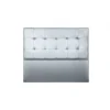 Eccox Tête de lit Aster en similicuir argenté 130 Clearance
