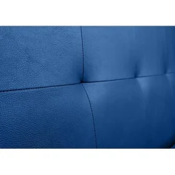 Eccox Tête de lit Aster en similicuir bleu 90
