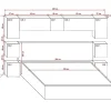 Azura Home Design Tête de lit avec rangement Armoire - pont de lit PANAMA 13/HG/W/2-1C blanc/blanc brillant 280x182x35cm Online