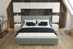 Azura Home Design Tête de lit avec rangement Armoire - pont de lit PANAMA 13/HG/W/2-1C blanc/blanc brillant 280x182x35cm Online
