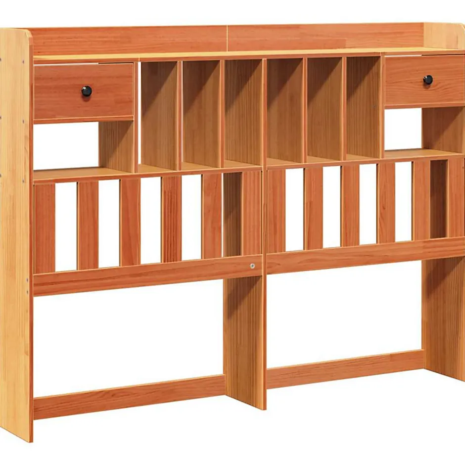 Vidaxl Tête de lit avec rangement cire marron 160cm bois massif de pin