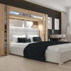 Azura Home Design Tête de lit avec rangement Armoire - pont de lit PANAMA 14/M/S/5-1A chêne sonoma 256x184x35cm
