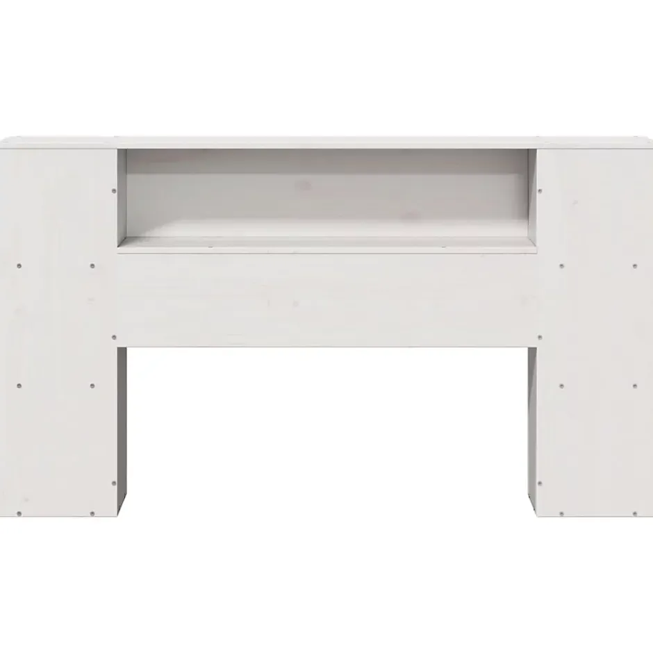 Vidaxl Tête de lit avec rangement blanc 160 cm bois massif de pin Outlet