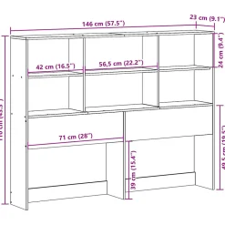 Vidaxl Tête de lit avec rangement blanc 140 cm bois massif de pin