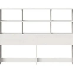 Vidaxl Tête de lit avec rangement blanc 140 cm bois massif de pin