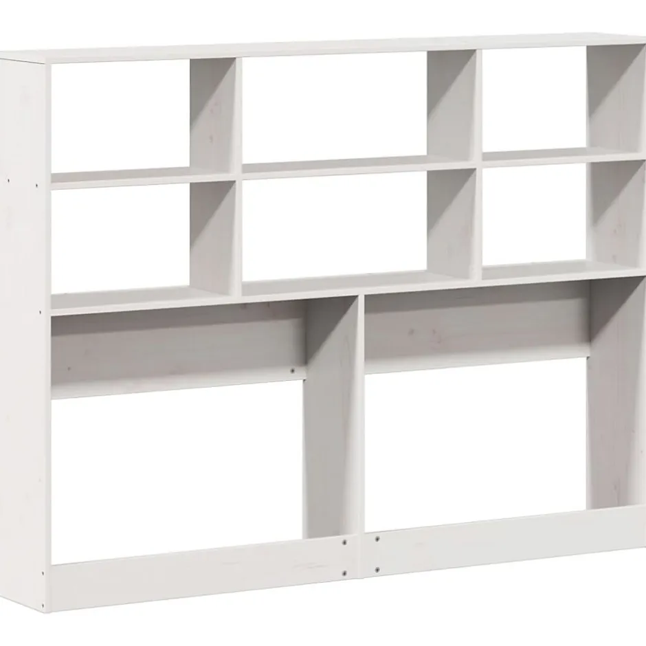 Vidaxl Tête de lit avec rangement blanc 140 cm bois massif de pin