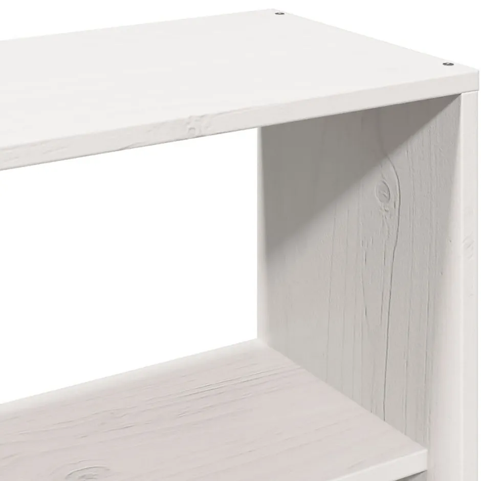 Vidaxl Tête de lit avec rangement blanc 140 cm bois massif de pin