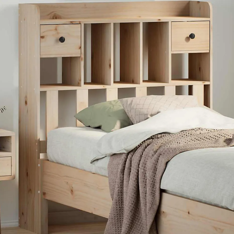 Vidaxl Tête de lit avec rangement 75 cm bois massif de pin