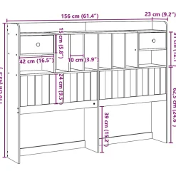 Vidaxl Tête de lit avec rangement blanc 150 cm bois massif de pin