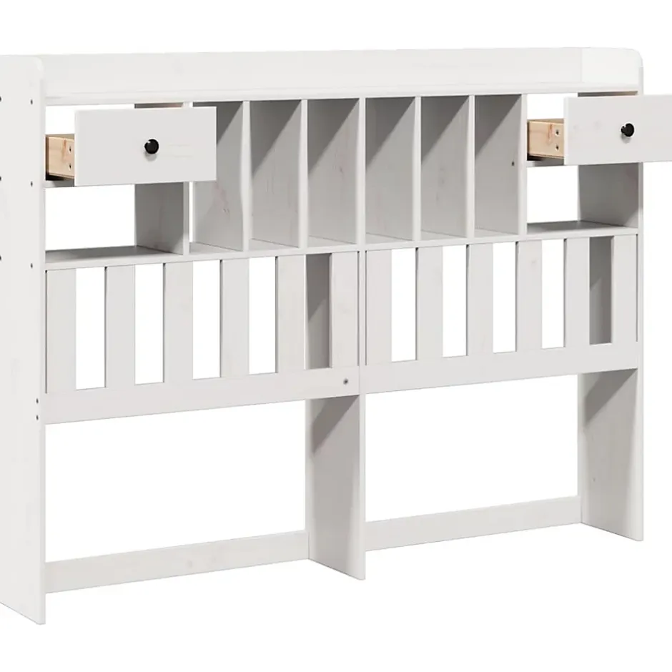 Vidaxl Tête de lit avec rangement blanc 150 cm bois massif de pin