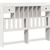 Vidaxl Tête de lit avec rangement blanc 160 cm bois massif de pin