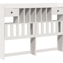 Vidaxl Tête de lit avec rangement blanc 160 cm bois massif de pin