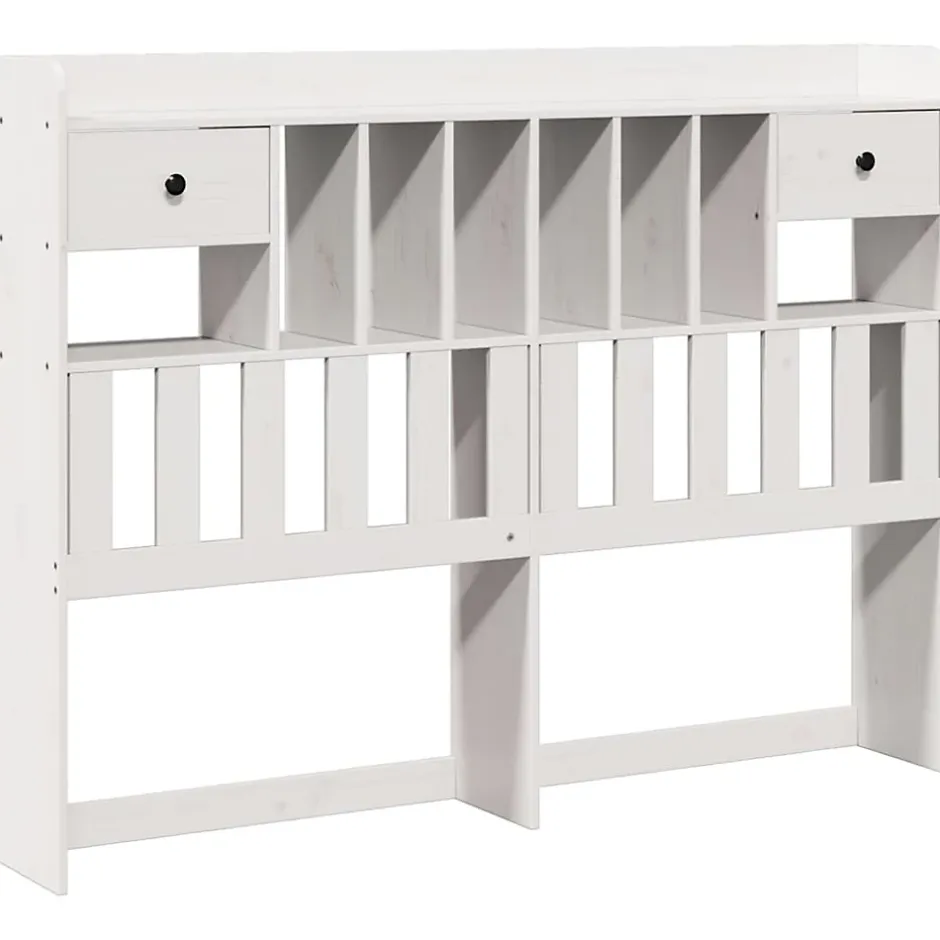 Vidaxl Tête de lit avec rangement blanc 160 cm bois massif de pin