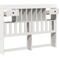 Vidaxl Tête de lit avec rangement blanc 160 cm bois massif de pin