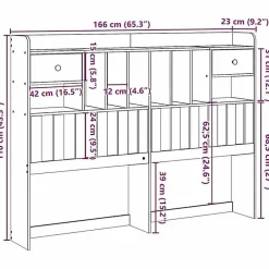 Vidaxl Tête de lit avec rangement blanc 160 cm bois massif de pin