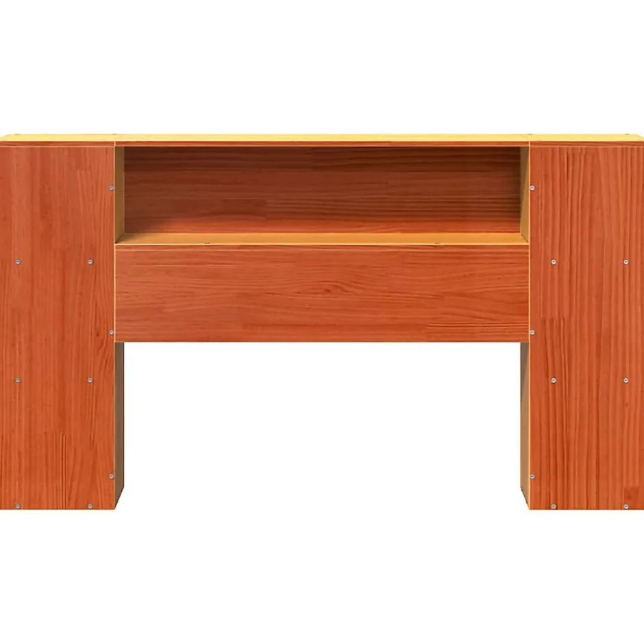 Vidaxl Tête de lit avec rangement cire marron 150cm bois massif de pin