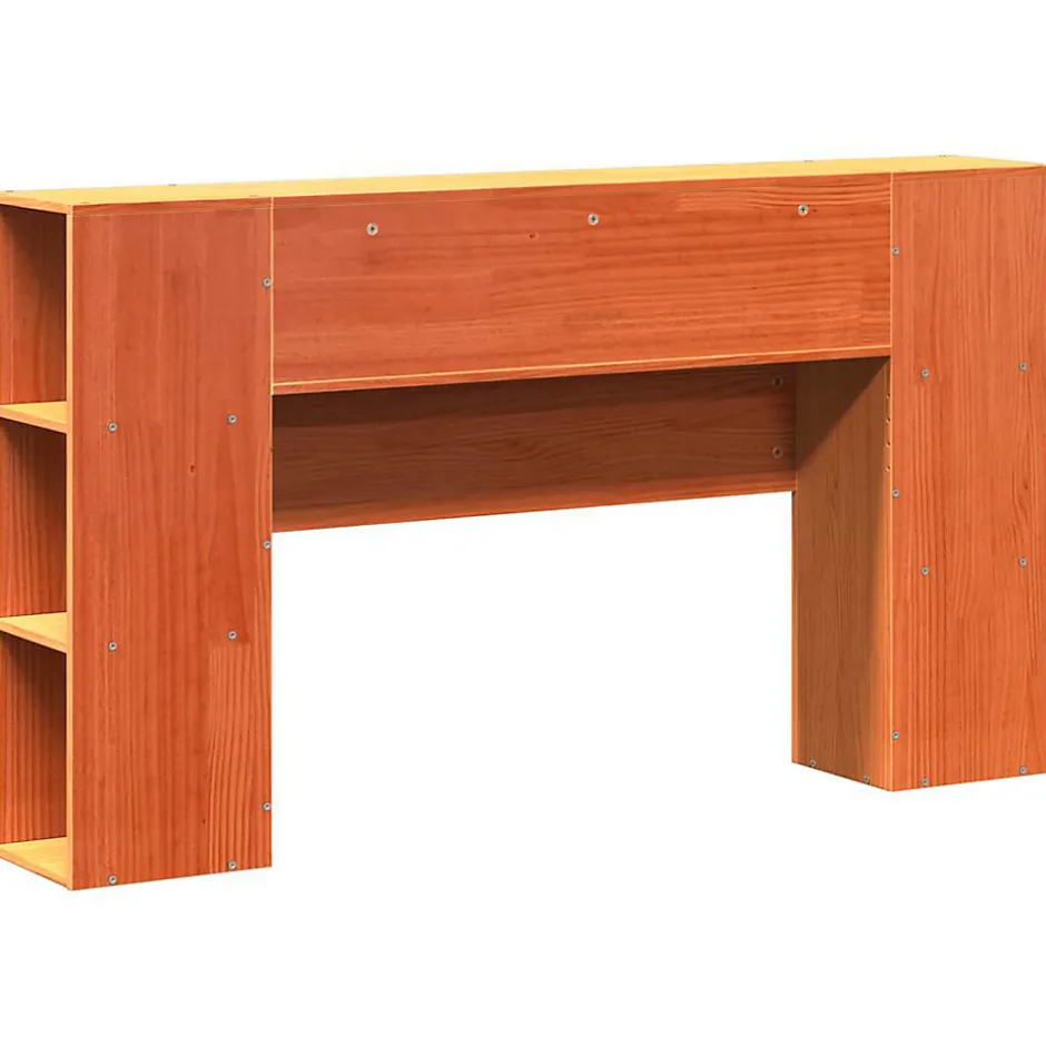 Vidaxl Tête de lit avec rangement cire marron 150cm bois massif de pin
