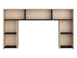 Vente-unique Tête de lit avec rangements 140 cm - Coloris : Naturel et noir - KINSELIA