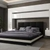 Azura Home Design Tête de lit avec rangement Armoire - pont de lit PANAMA 7/HG/W/2-1A blanc/blanc brillant 323x213x35cm
