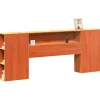 Vidaxl Tête de lit avec rangement cire marron 200cm bois massif de pin