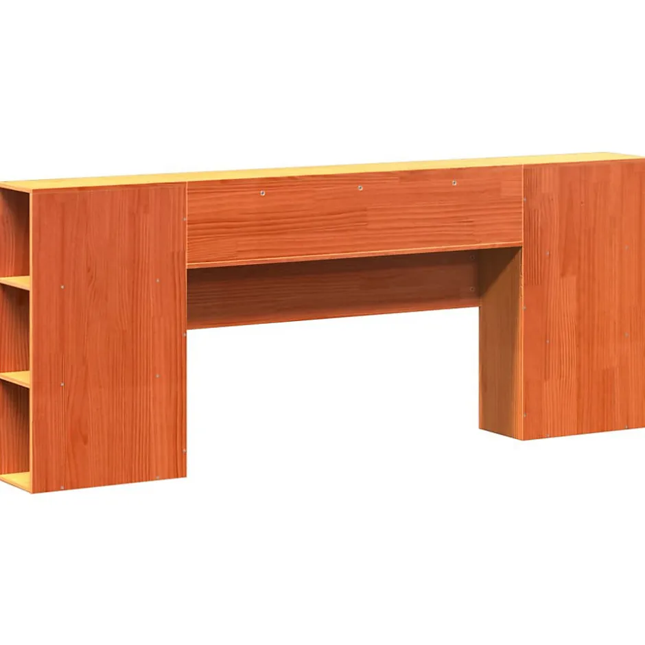 Vidaxl Tête de lit avec rangement cire marron 200cm bois massif de pin