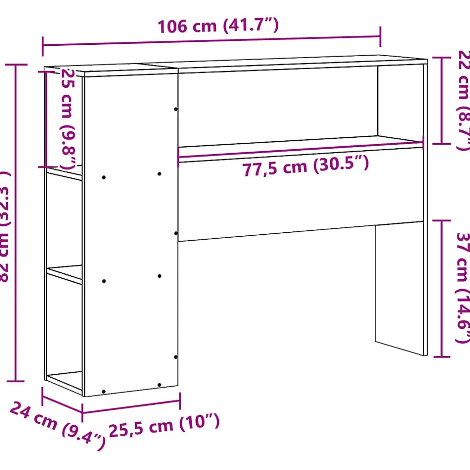 Vidaxl Tête de lit avec rangement 100 cm bois massif de pin