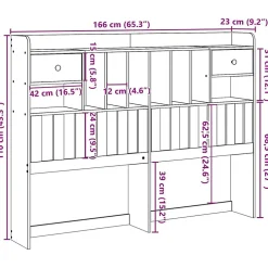 Vidaxl Tête de lit avec rangement 180 cm bois massif de pin Sale