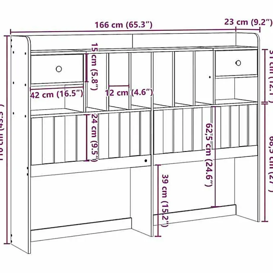 Vidaxl Tête de lit avec rangement 180 cm bois massif de pin Sale