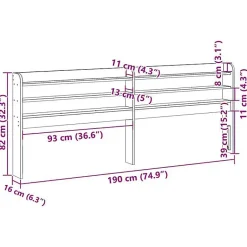 Vidaxl Tête de lit avec étagères 180 cm bois massif de pin Sale