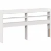 Vidaxl Tête de lit avec étagères blanc 160 cm bois massif de pin