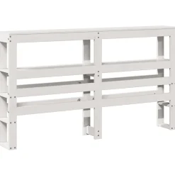 Vidaxl Tête de lit avec étagères blanc 160 cm bois massif de pin Discount