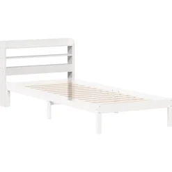 Vidaxl Tête de lit avec étagères blanc 100 cm bois massif de pin Sale
