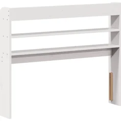 Vidaxl Tête de lit avec étagères blanc 75 cm bois massif de pin Discount
