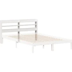 Vidaxl Tête de lit avec étagères blanc 140 cm bois massif de pin Discount