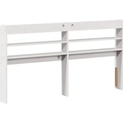 Vidaxl Tête de lit avec étagères blanc 140 cm bois massif de pin Discount