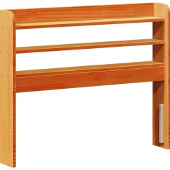Vidaxl Tête de lit avec étagères marron cire 75 cm bois massif de pin