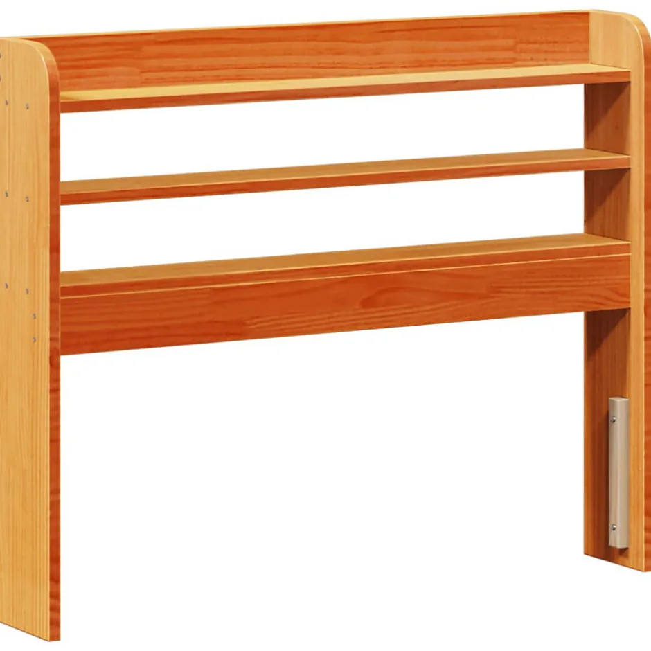 Vidaxl Tête de lit avec étagères marron cire 75 cm bois massif de pin