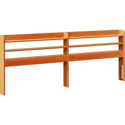 Vidaxl Tête de lit avec étagères marron cire 200 cm bois massif de pin